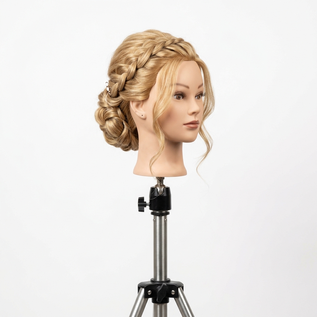 Professional Training Mannequin Head — Real Hair